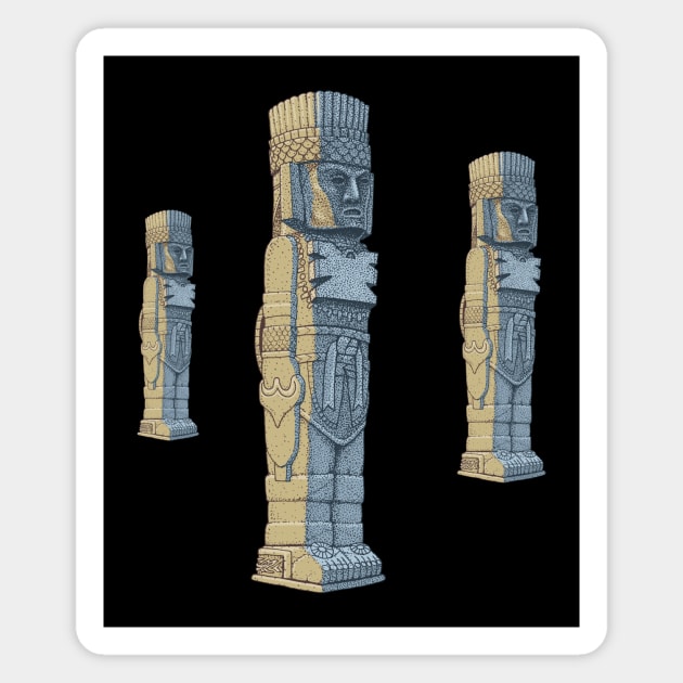 Toltec Warriors Magnet by Ninjangulo